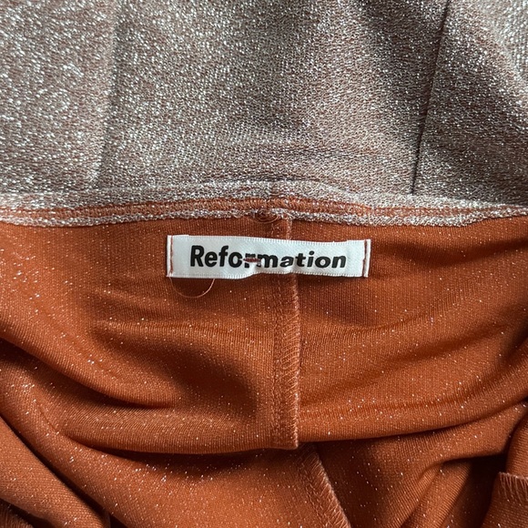 Reformation Kyla Dress in Taupe‎ Sparkle Size S - Picture 4 of 5